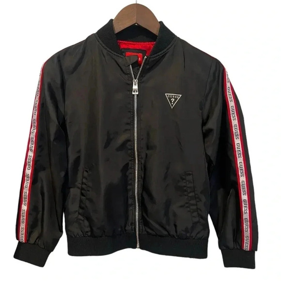Guess‎ Logo Bomber Jacket Girl/Youth Size 12 - Picture 1 of 3